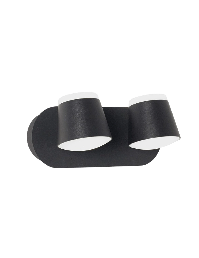 Aplique LED de Pared Markas Iluminación Gaia 12W, Base Oval, Negro